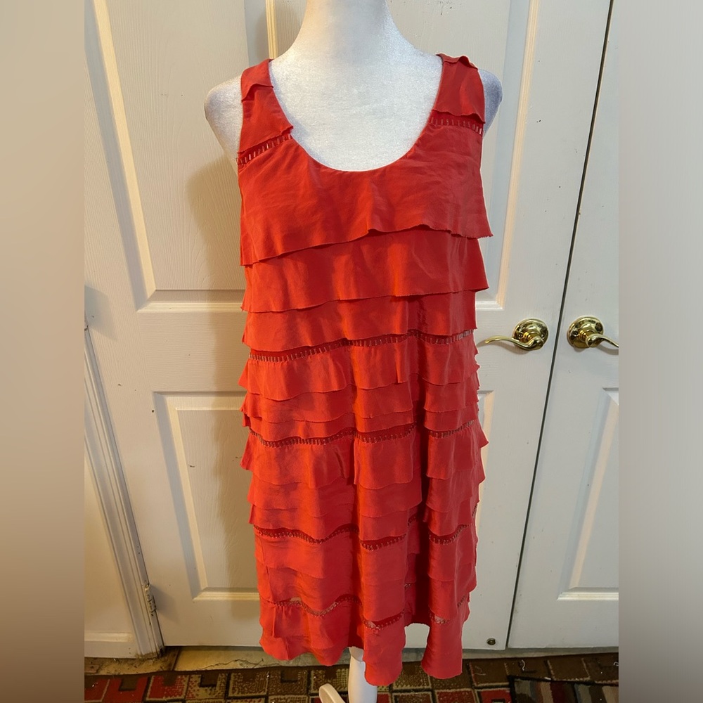 BCBGMAXAZRIA flapper-style dress with beading, Small